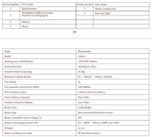 ft02 mini lass bike specification